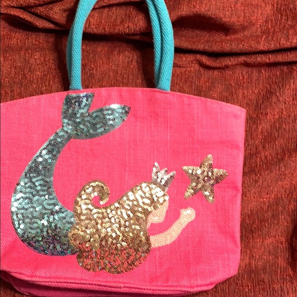 Mud Pie Other - Sequined Mud pie Mermaid canvas tote